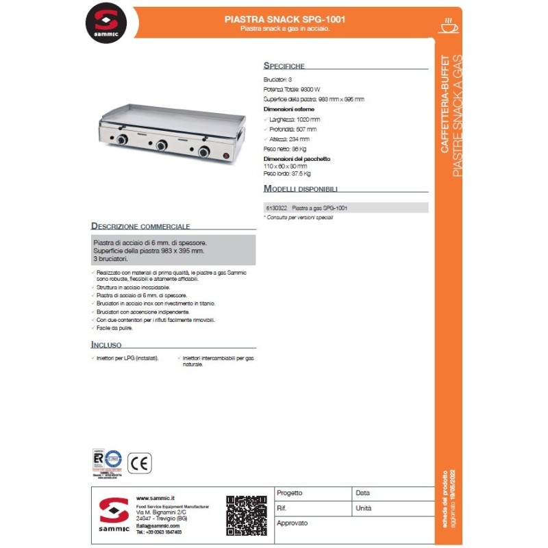 PIASTRA GAS L.983X507X395...