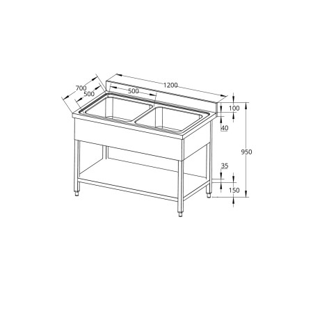 LAVELLO 2 VASCHE INOX...